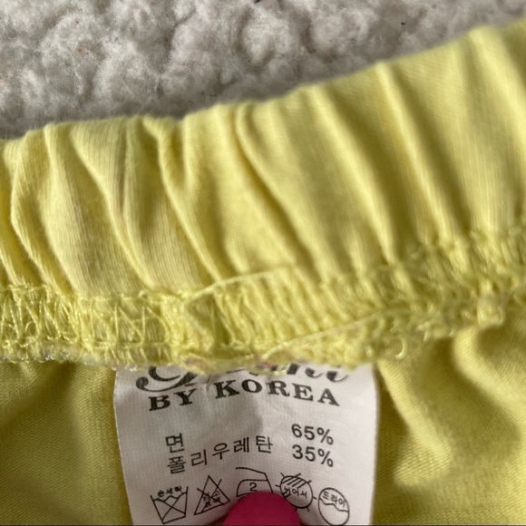 Matching Oversized Embroidered Elephant Shirt & Capris Leggings Yellow Large - Picture 15 of 15